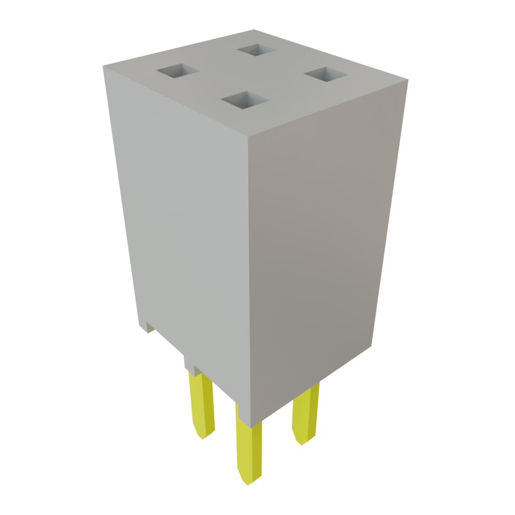 Samtec-SSW-102-02-G-D 连接器插头及 PCB 插座 Conn Socket Strip SKT 4 POS 2.54mm Solder ST Top Entry Thru-Hole Bulk