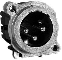 Amphenol-AC3MBH-AU-B Steckverbinder für Audio und Video Conn XLR Connector M 3 POS Solder RA Thru-Hole 3 Terminal 1 Port Bulk