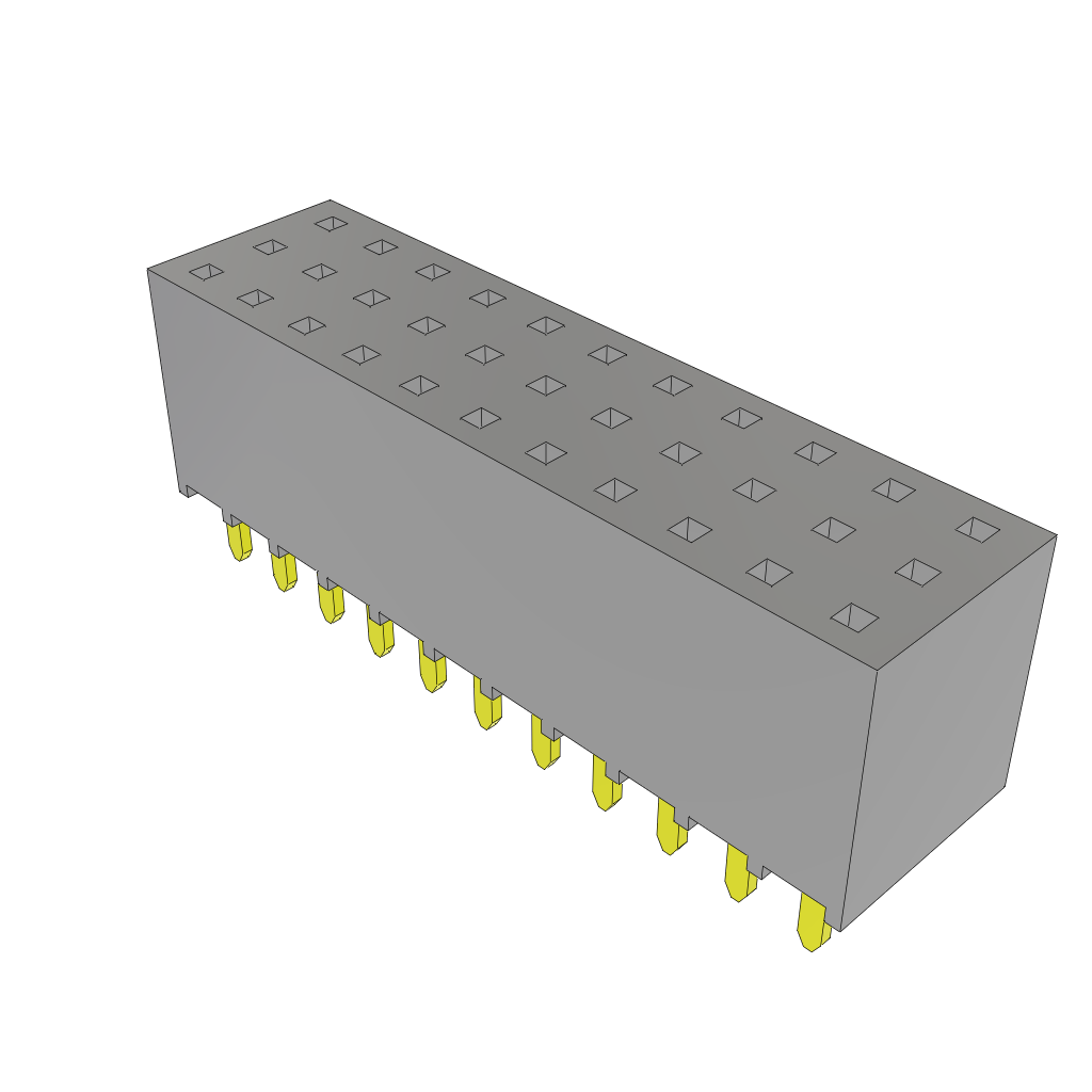 Samtec-SSW-111-01-F-T Piastre connettori e prese PCB Conn Socket Strip SKT 33 POS 2.54mm Solder ST Top Entry Thru-Hole Bulk