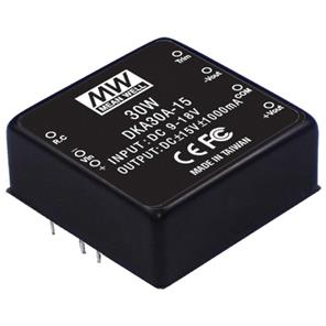 MEAN WELL-DKA30C-15 DC to DC Converter and Switching Regulator Module Module DC-DC 2-OUT -15V/15V -1A/1A 30W 7-Pin Tube