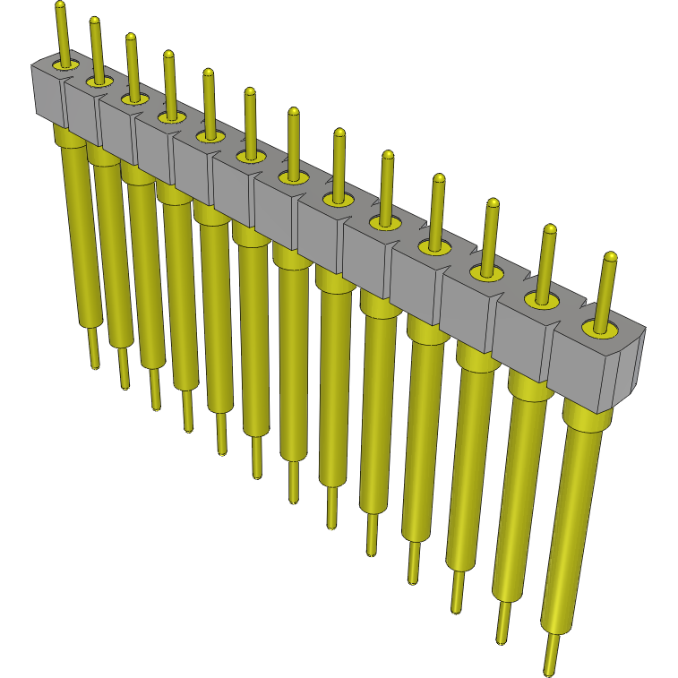 Samtec-BHS-113-G-C Steckverbinderleisten und Leiterplattenbuchsen Conn Unshrouded Header HDR 13 POS 2.54mm Solder ST Top Entry Thru-Hole Tube