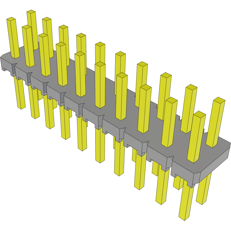 Samtec-MTLW-110-07-S-D-170 Connector Headers and PCB Receptacles Conn Unshrouded Header HDR 20 POS 2.54mm Solder ST Top Entry Thru-Hole Bulk