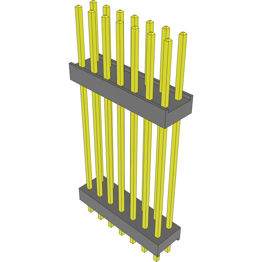 Samtec-DW-07-14-T-D-1000 Connector Headers and PCB Receptacles Conn Board Stacker HDR 14 POS 2.54mm Solder ST Top Entry Thru-Hole Bulk