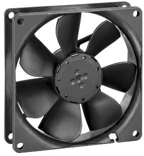 ebm-papst-3412NLE Blowers and Fans DC Fan Axial Ball Bearing 12V 8V to 15V 35.9CFM 23dB 92 X 92 X 25.4mm