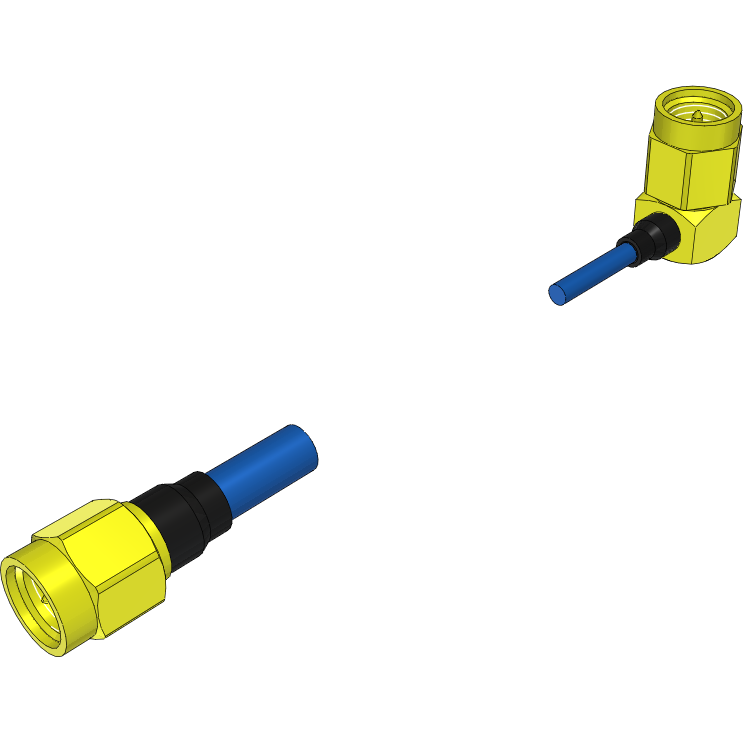 Samtec-RF402-01SP1-01RP1-0100 Kabelbaugruppen Koaxial Cable Assembly Coaxial 0.1m 19AWG SMA to SMA PL-PL Solutionator Bag