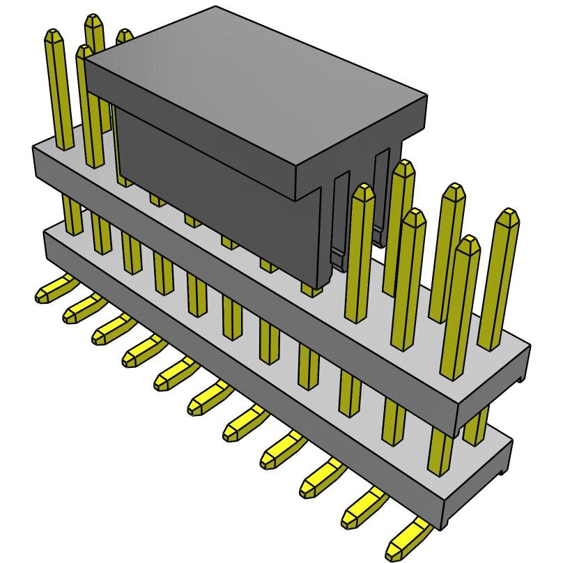 Samtec-TW-11-04-F-D-280-SM-P-TR Steckverbinderleisten und Leiterplattenbuchsen Conn Board Stacker HDR 22 POS 2mm Solder ST Top Entry SMD T/R