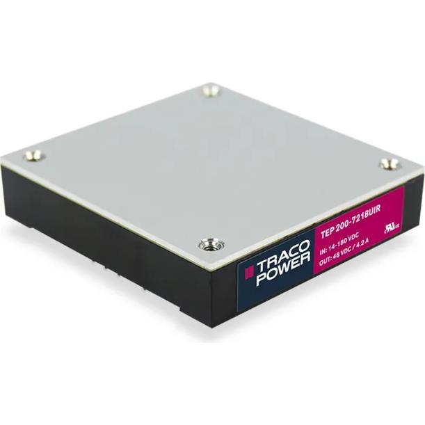 TRACO Electronic AG-TEP 200-7218UIR Convertidor de CC a CC y módulo del regulador de conmutación Module DC-DC 72VIN 1-OUT 48V 4.2A 200W 11-Pin Half-Brick