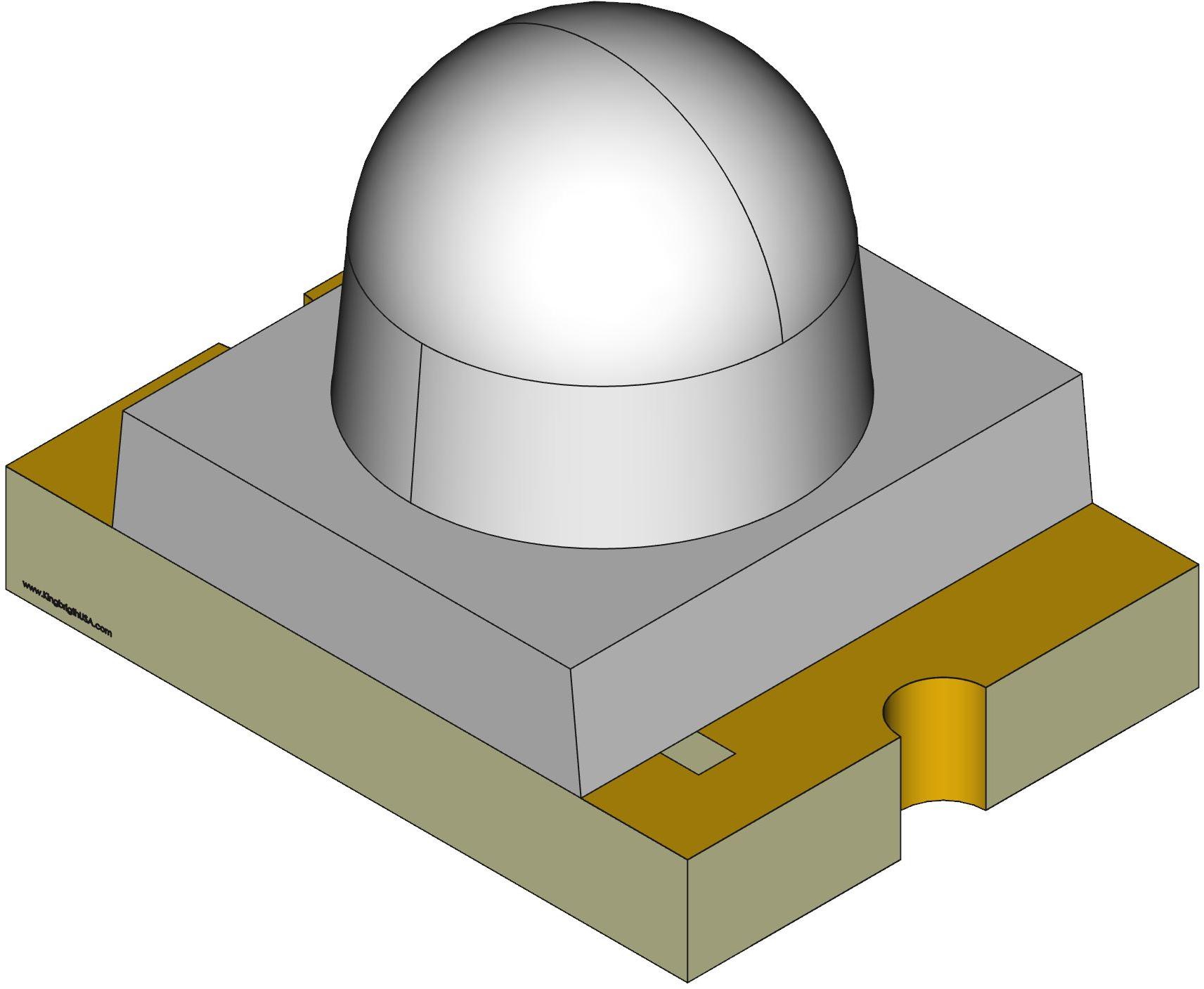 Kingbright America LLC-APD3224SGC LED LED Uni-Color SB. Green 565nm 2-Pin Chip LED T/R