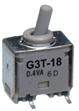NKK Switches-G3T18AP Kippschalter Switch Toggle (ON) OFF (ON) SPDT Round Lever Gull Wing 0.1A 28VAC 28VDC 0.4VA PC Mount Tray