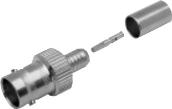 Amphenol RF-031-70009 射频连接器 Conn BNC 0Hz to 4GHz 75Ohm Crimp ST Cable Mount F Gold