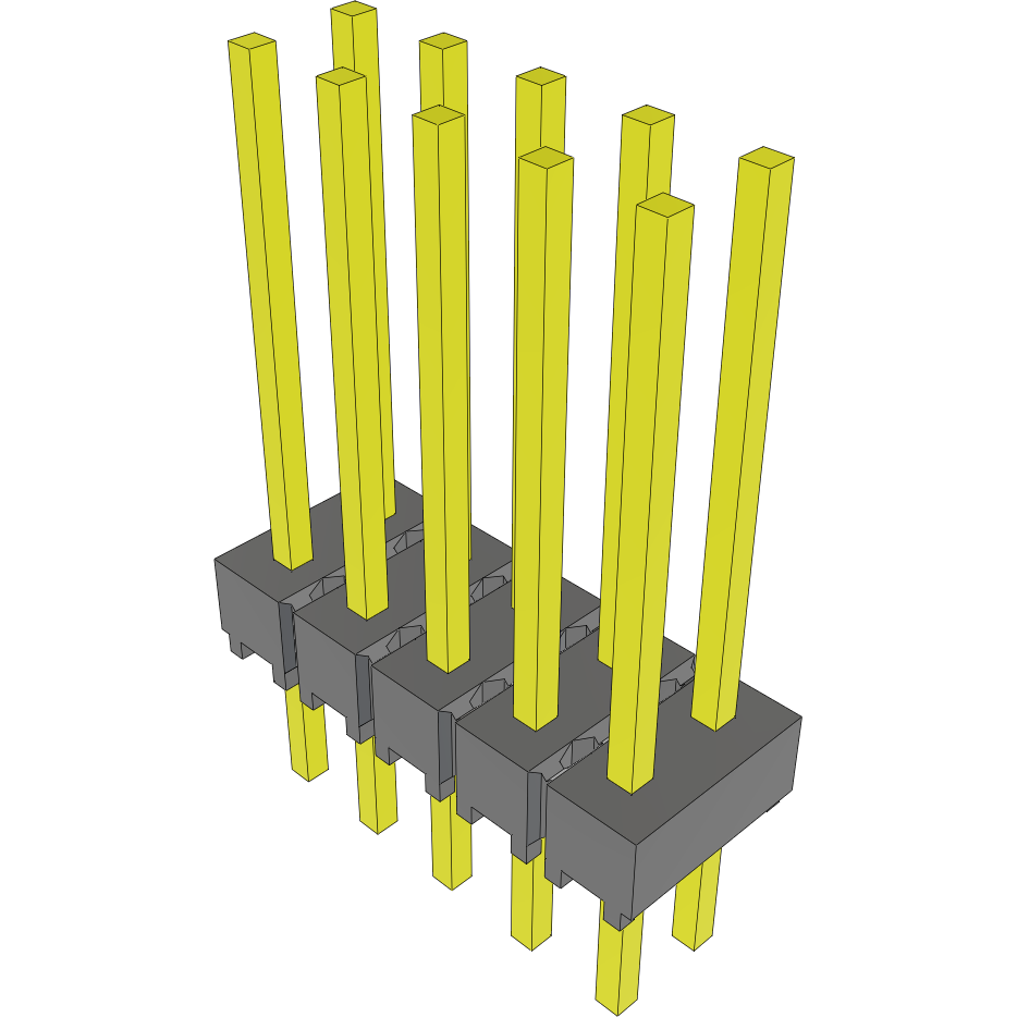 Samtec-MTSW-105-09-T-D-475 Piastre connettori e prese PCB Conn Unshrouded Header HDR 10 POS 2.54mm Solder ST Top Entry Thru-Hole Bulk