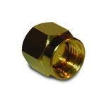 Connector Accessories Male Cap Straight Brass Gold