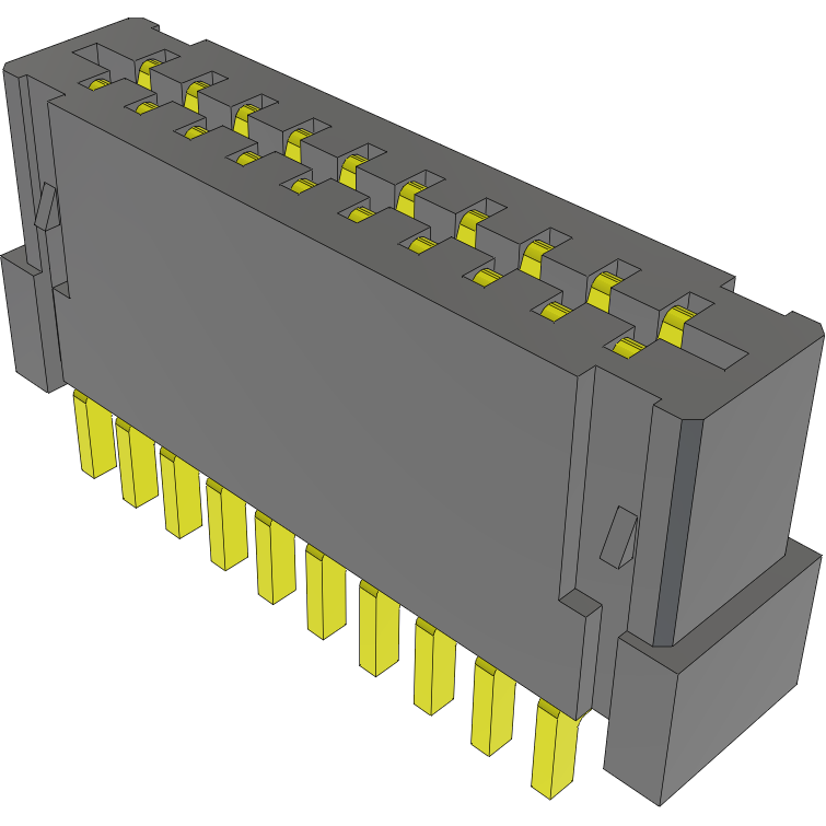 Samtec-FC1-10-L2-T-TR Conector FFC-FPC Conn FFC/FPC Connector SKT 10 POS 1mm Solder RA SMD T/R