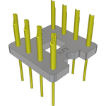 Conn DIP Adapter HDR 8 POS 2.54mm ST Thru-Hole Bulk