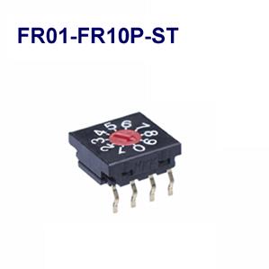 NKK Switches-FR01-FR10P-ST Switch DIP Switch DIP N.O./N.C. SP10T 10 Flush Screwdriver 0.1A 5VDC PC Pins 1000Cycles Thru-Hole Stick Tube
