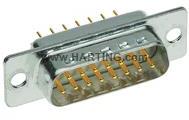 HARTING-09641227230 Steckverbinder, D-Sub Conn D-Sub M 9 POS 1.37mm Solder ST Thru-Hole 9 Terminal 1 Port
