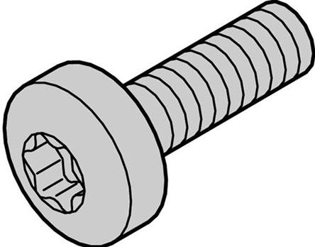 Schroff GmbH-24571371 null Panhead Screw, Steel, Zinc Plated, Torx, M4 x 14