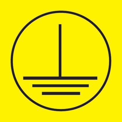 Panduit-PESC-H-EC Étiquettes Labels Electrical Symbol Label Vinyl Cloth Black/Yellow 13x13mm