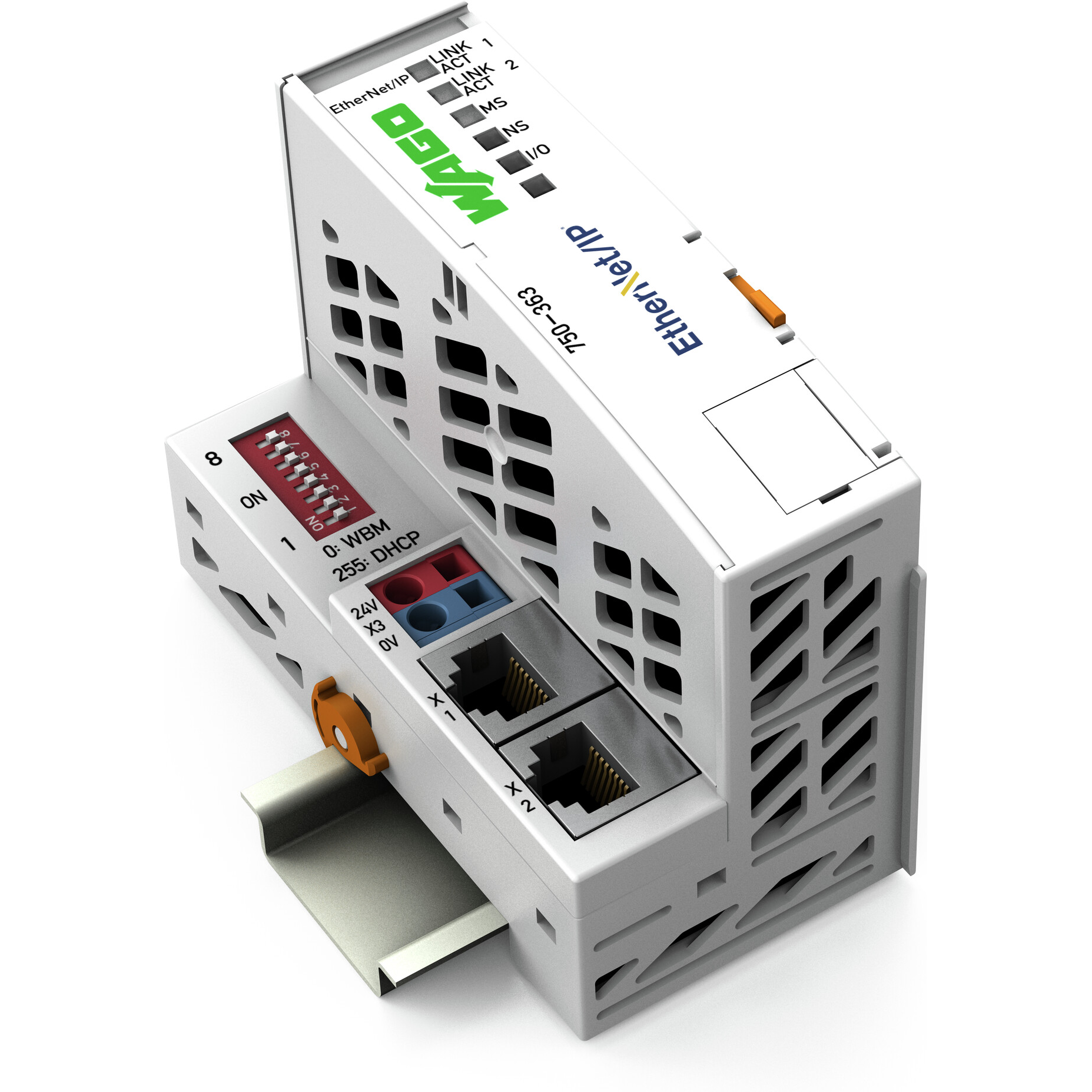 WAGO-750-363 Controller Ethernet Ethernet CTLR Module 10Mbps/100Mbps 24V Box