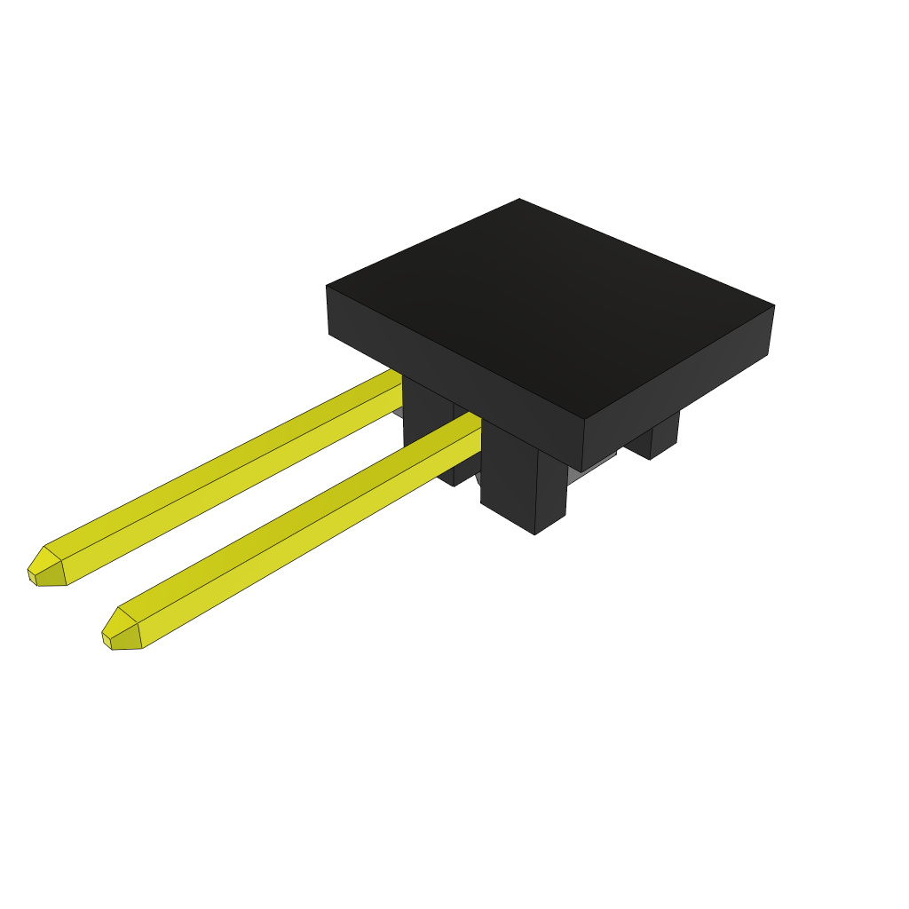 Samtec-TSM-102-03-T-SH-A-P-TR Piastre connettori e prese PCB Conn Unshrouded Header HDR 2 POS 2.54mm Solder RA Side Entry SMD T/R