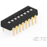 TE Connectivity-ADF08T04 Switch DIP Switch DIP OFF ON SPST 8 Flush Slide 0.1A 24VDC PC Pins 2.54mm Thru-Hole Tube