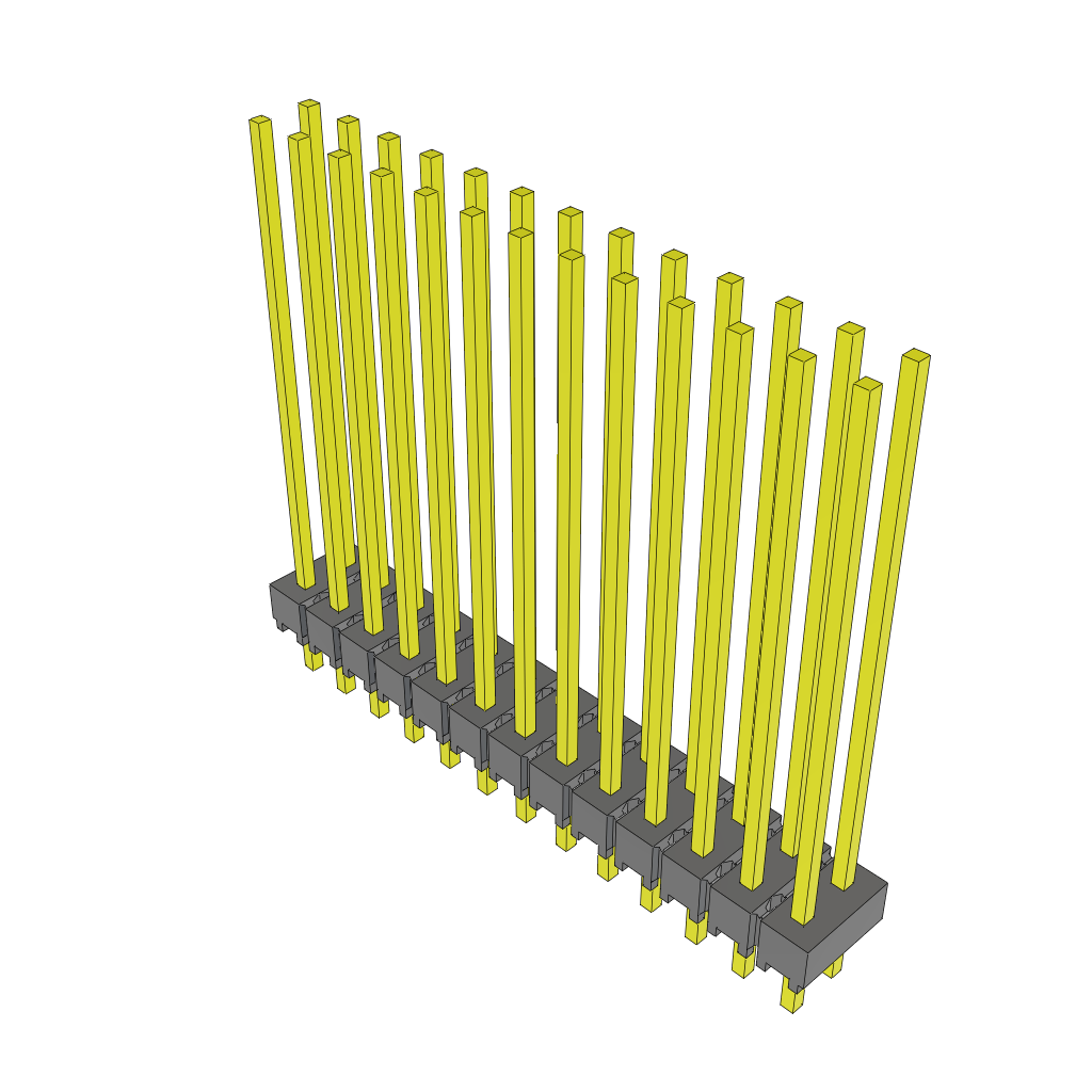 Samtec-MTSW-113-28-G-D-930 Steckverbinderleisten und Leiterplattenbuchsen Conn Unshrouded Header HDR 26 POS 2.54mm Solder ST Top Entry Thru-Hole Bulk