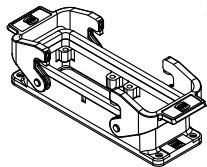 HARTING-09300240303 Adattatori Shrink Boot Panel Mounting Base 180° 24B Shell Size Powder Die Cast Aluminum Han®