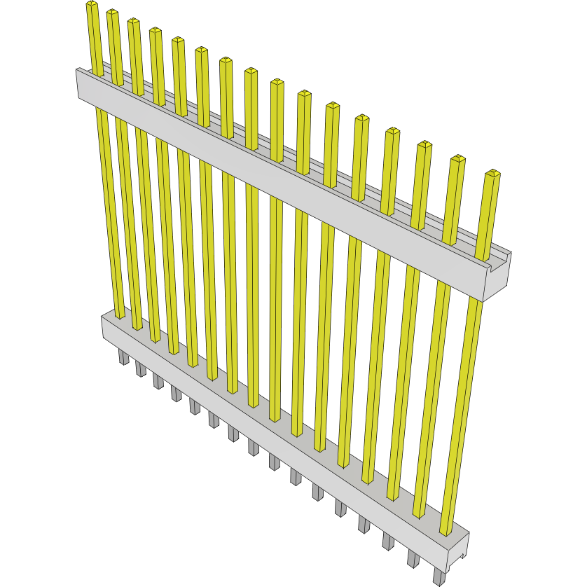 Samtec-HW-16-14-LM-S-1080-125 Connector Headers and PCB Receptacles Conn Board Stacker HDR 16 POS 2.54mm Solder ST Top Entry Thru-Hole Bulk