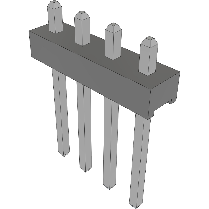 Samtec-MTMM-104-06-T-S-061 连接器插头及 PCB 插座 Conn Unshrouded Header HDR 4 POS 2mm Solder ST Top Entry Thru-Hole Bulk