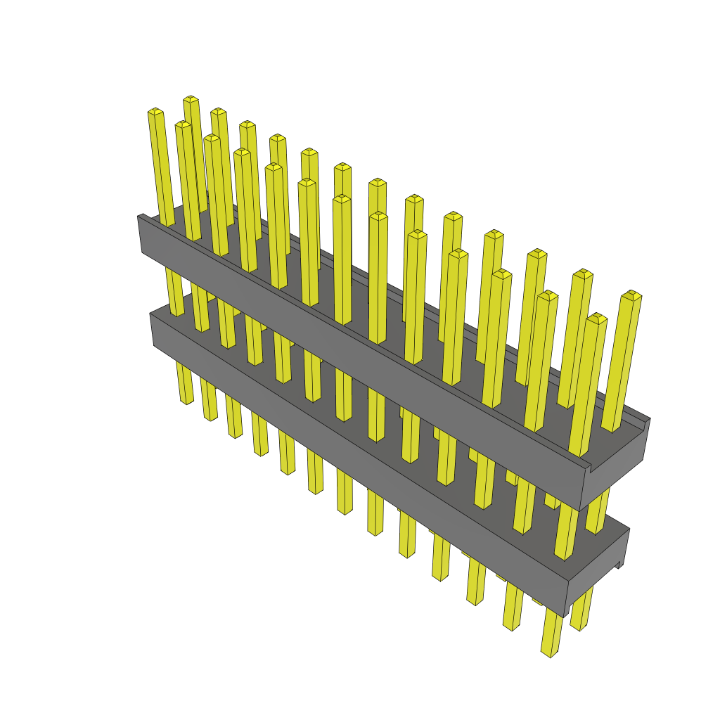 Samtec-ZW-13-10-L-S-300-140 Steckverbinderleisten und Leiterplattenbuchsen Conn Board Stacker HDR 13 POS 2.54mm Solder ST Top Entry Thru-Hole Bulk