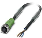 PHOENIX CONTACT-1693034 null Sensor/actuator cable, 3-position, PUR halogen-free, black-gray RAL 7021, free cable end, on Socket straightM12, A-coded, cable length 10 m