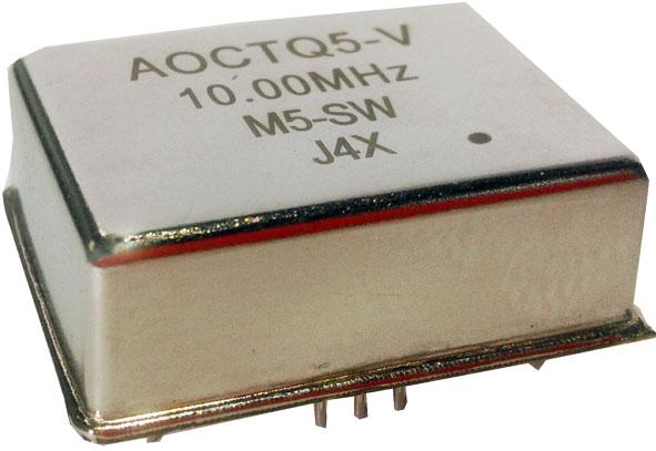 Abracon-AOCTQ5-V-10.000MHZ-M10 可控振荡器 Oscillator VC-OCXO 10MHz ±10ppb (Tol) ±0.01ppm (Stability) 15pF HCMOS 55% 5V 11-Pin Thru-Hole Tray