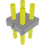 Conn Unshrouded Header HDR 4 POS 2.54mm Solder ST Top Entry Thru-Hole Bulk