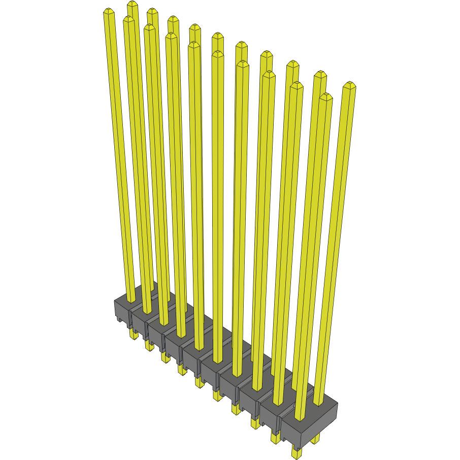 Samtec-TSW-110-21-G-D Steckverbinderleisten und Leiterplattenbuchsen Conn Unshrouded Header HDR 20 POS 2.54mm Solder ST Top Entry Thru-Hole Bulk