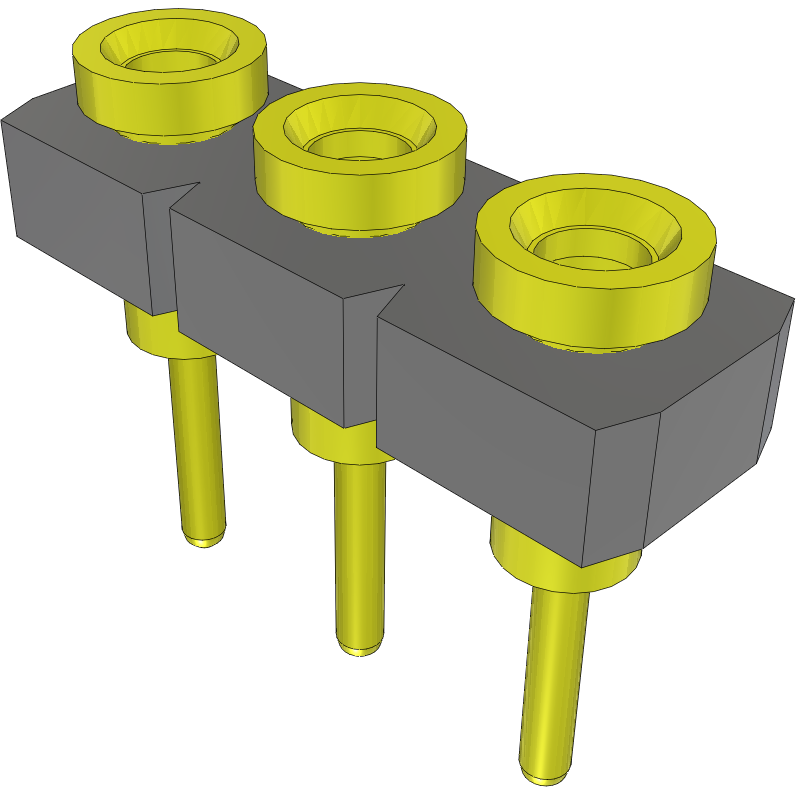 Samtec-SL-103-T-11 Steckverbinderleisten und Leiterplattenbuchsen Conn Socket Strip SKT 3 POS 2.54mm Solder ST Top Entry Thru-Hole Bulk