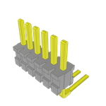 Conn Unshrouded Header HDR 6 POS 1.27mm Solder RA Side Entry Thru-Hole Bulk