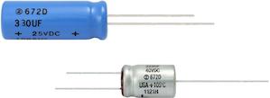 Vishay-672D157H060ET5JE3 Kondensator, Aluminium Cap Aluminum Lytic 150uF 60V -10% to 50% (16.5 X 36mm) PC Pin 105°C