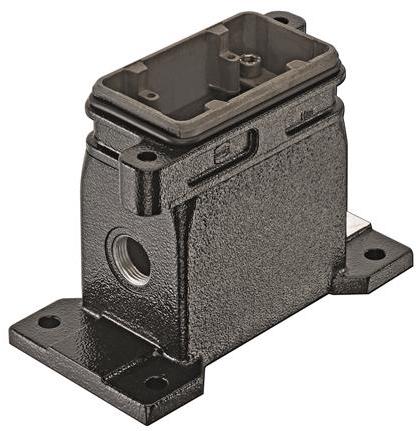 HARTING-19400061260 Schrumpfbalgenadapter Surface Mount Housing 90° 6B Shell Size Powder Die Cast Aluminum Screw Lock Han®