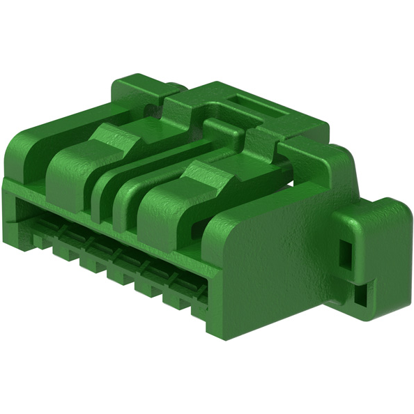 Molex-5025780706 Einzeladersteckverbinder, Gehäuse 1.50mm Pitch CLIK Mate Plug Crimp Housing Single Row Positive Lock 7 Circuits Green