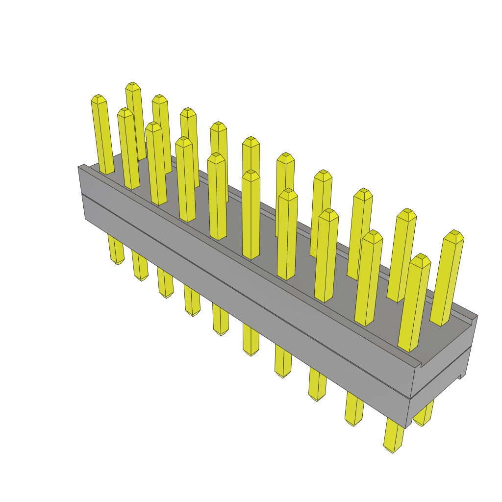 Samtec-TW-10-02-S-D-120-110 Connector Headers and PCB Receptacles Conn Board Stacker HDR 20 POS 2mm Solder ST Top Entry Thru-Hole Bulk