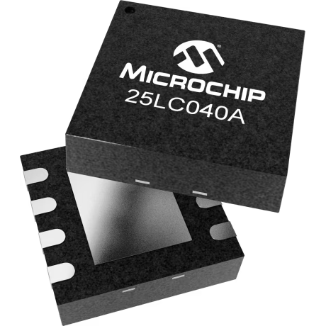 Microchip Technology-25LC040AT-E/MC EEPROM EEPROM Serial-SPI 4K-bit 512 x 8 3.3V/5V 8-Pin DFN EP T/R Automotive AEC-Q100