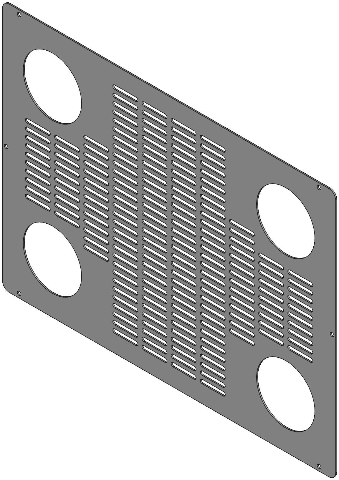 Hammond Manufacturing-C2T1923VCELG1 null Top Panel, Light Gray, 508mm Length, 381mm Depth, 2mm Height