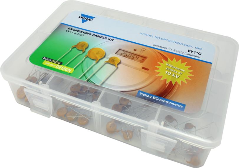 Vishay-VY11-KIT-CS Capacitor Kits Cap Kit 470pF to 4700pF 20% 760VAC/500VAC Through Hole 7 X 10 Capacitor