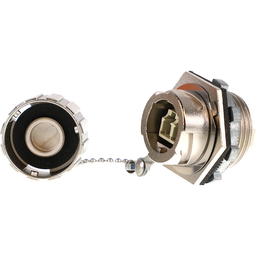 Molex-1060597400 Connector Fiber Optics Optical Industrial Adapter, LC Duplex, Multimode, Metal Dust Cover, without Logo