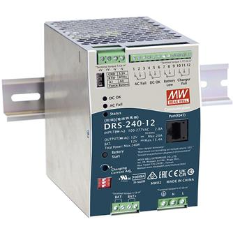Mean Well Enterprises-DRS-240-12 Alimentazione da CA a CC AC/DC Power Supply Single-OUT 12V 20A 240W 39-Pin Carton