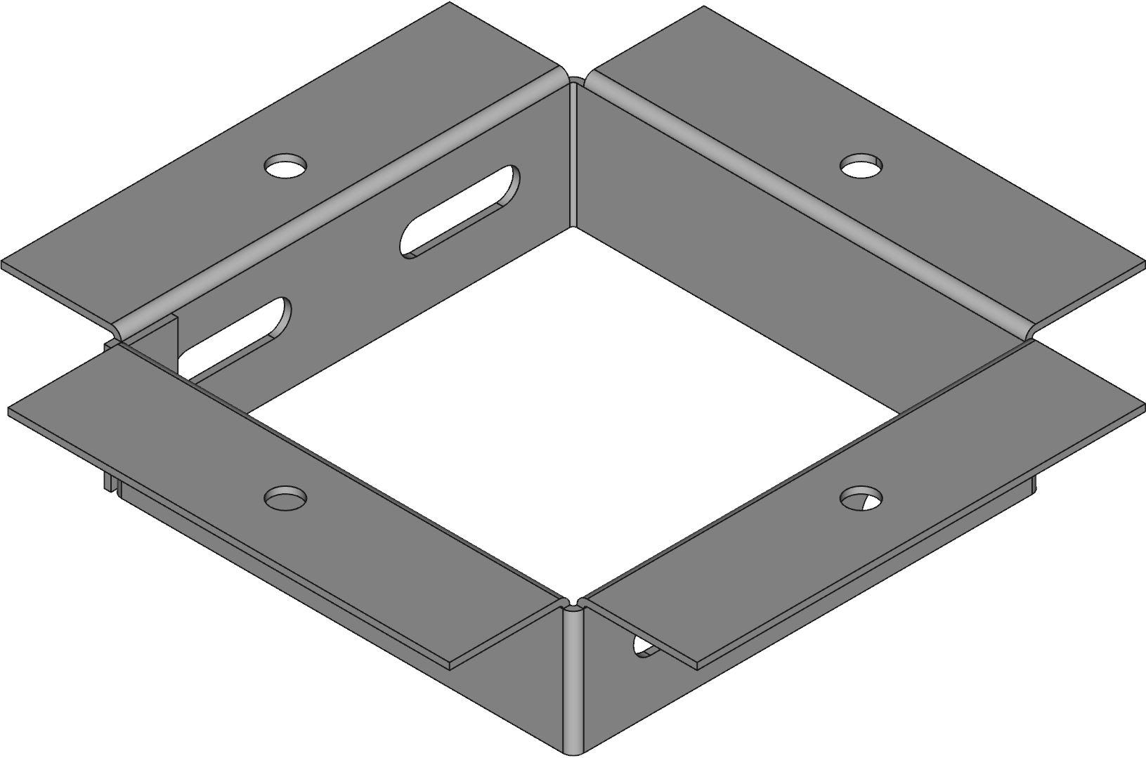 Hammond Manufacturing-CWAD4 Cable Accessories Wiring Way Adapter Steel Gray