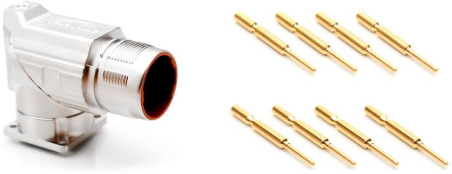 Amphenol-MB5RJN0801-KIT Connector Circular Conn M23 Circular PIN 8 POS RA Panel Mount 8 Terminal 1 Port Box