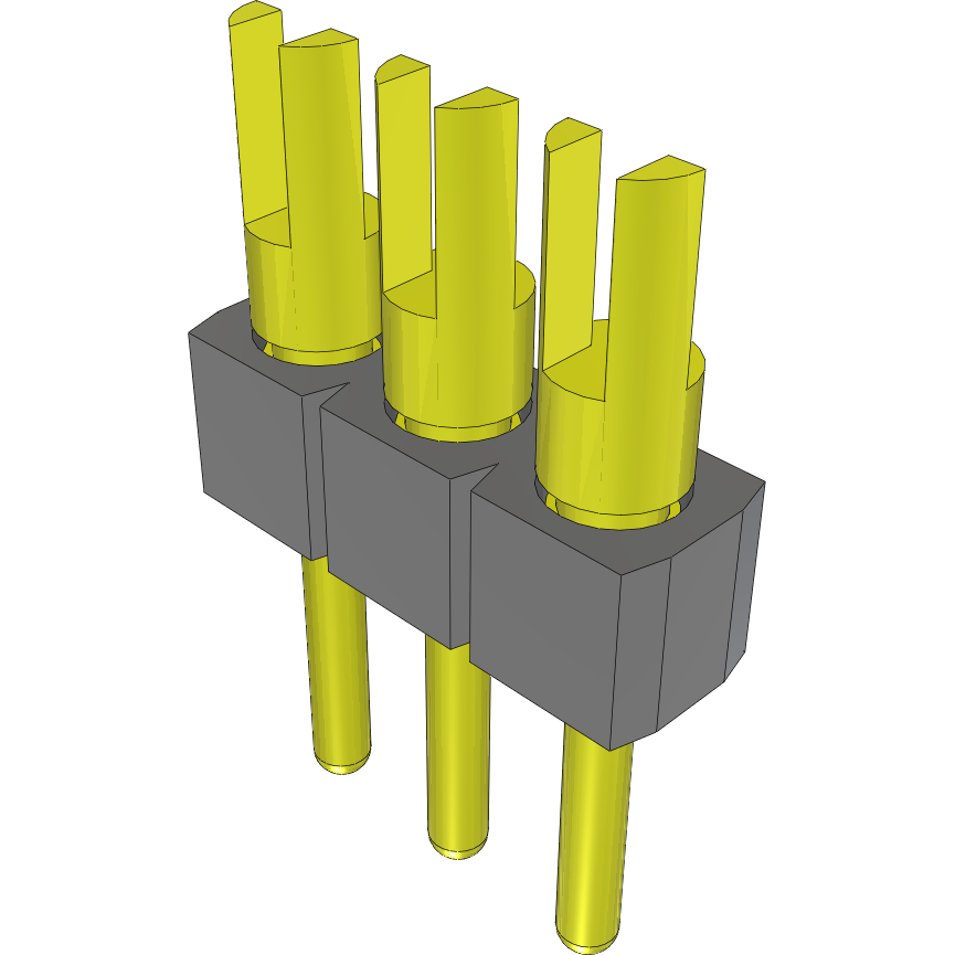 Samtec-TS-103-G-C-2 Connector Headers and PCB Receptacles Conn Unshrouded Header HDR 3 POS 2.54mm Solder ST Top Entry Thru-Hole Bulk