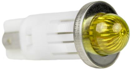 Visual Communications-1091QM7-12V Panel Mount Indicators Panel Mount Indicator Round 0.5" LED 12V Tab YLW