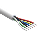 Tensility International-30-00511 Kabel, Mehrleiter Multi-Conductor Cable Polyvinyl Chloride 6Conductors 28AWG 4.7mm 300V White Polyvinyl Chloride